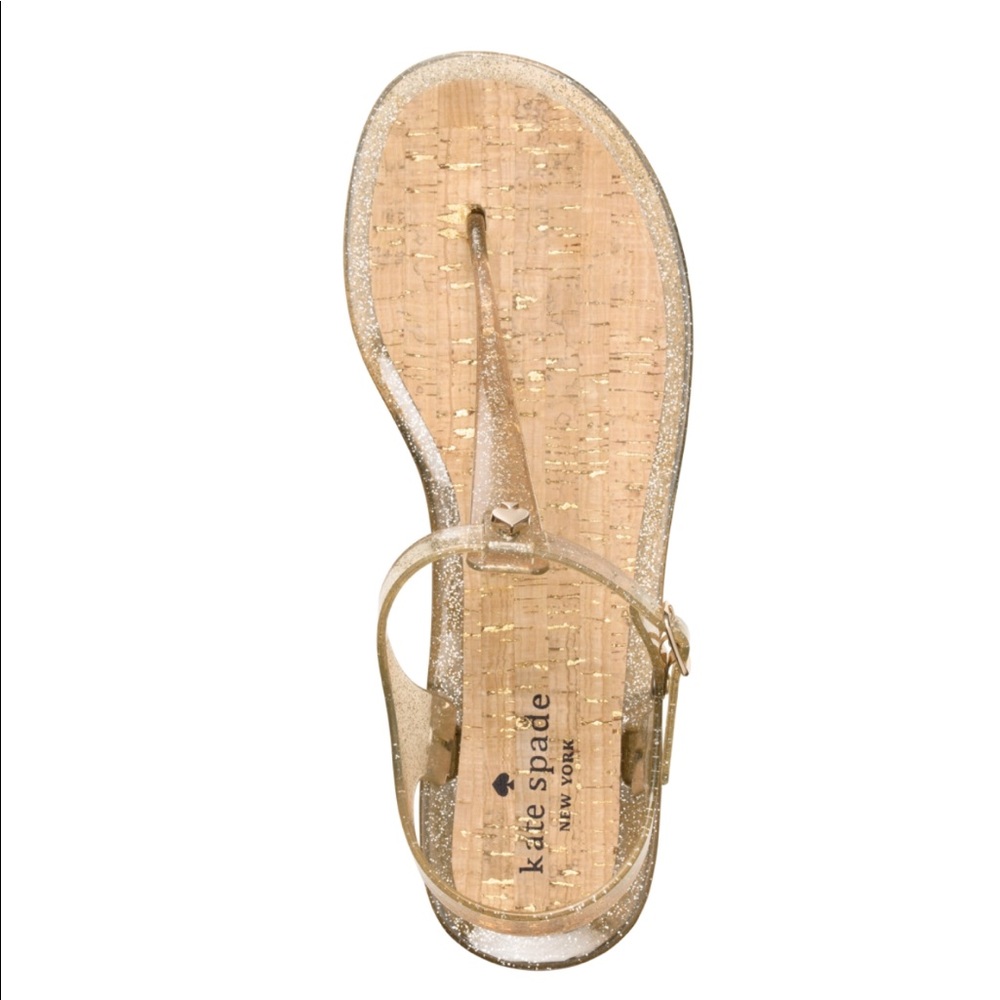KATE SPADE JELLY GLITTER SANDALS